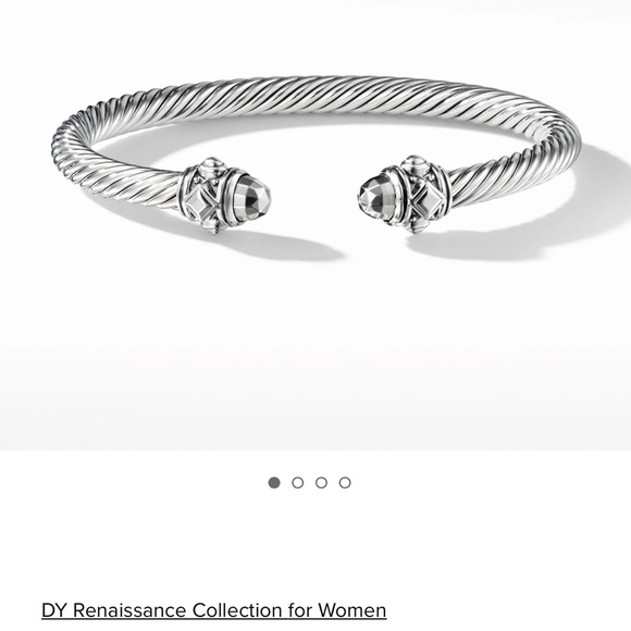 David Yurman Silver 5 mm cable Renaissance bracelet. - Picture 5 of 5